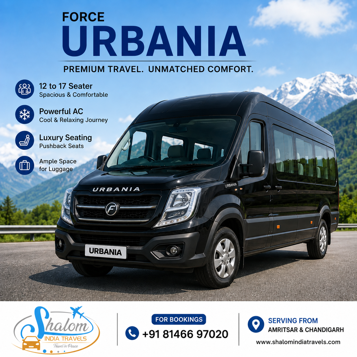 Force Urbania on Rent in Amritsar