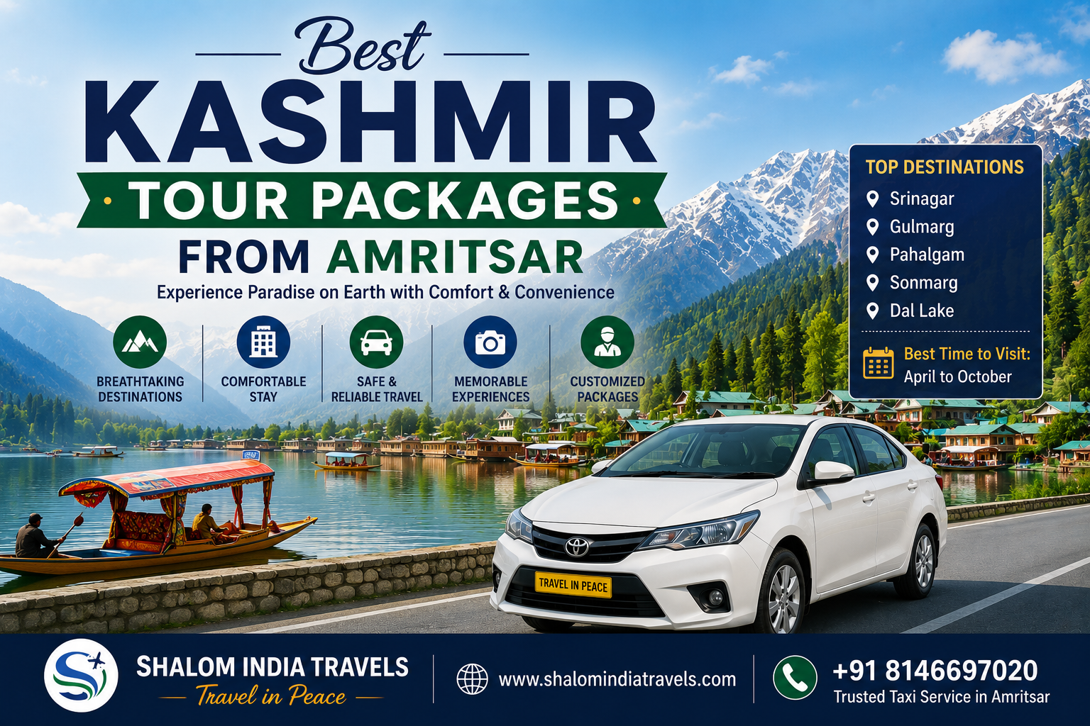 Best Kashmir Tour Packages from Amritsar