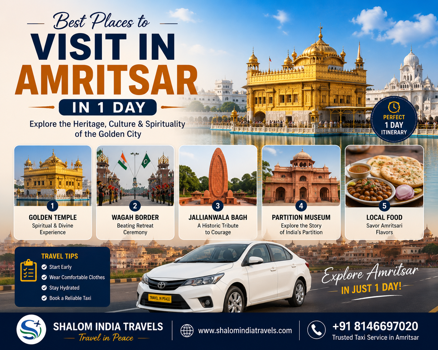 Best Places to Visit in Amritsar in 1 Day