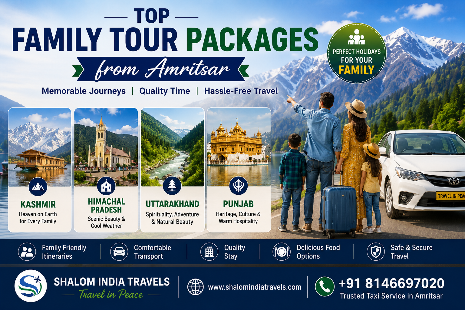 Top Family Tour Packages from Amritsar